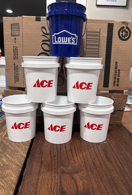 #ad Ace Hardware Mini Bucket With Handle 0.5 Qt Set of 5 Pack PLUS 1 LOWES $39.99