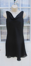 Petite Sophisticate Cocktail Dress Flowy Little Black Dress Size 2 Sleeveless