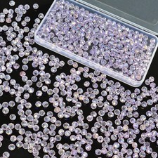 Crystal Glass Beads 500pcs 6mm Round Light Purple For Jewelry Making