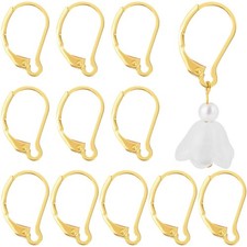 12 Pcs Leverback Earring Hooks, Stainless Steel Clasp Hoop, Hypoallergenic Da...