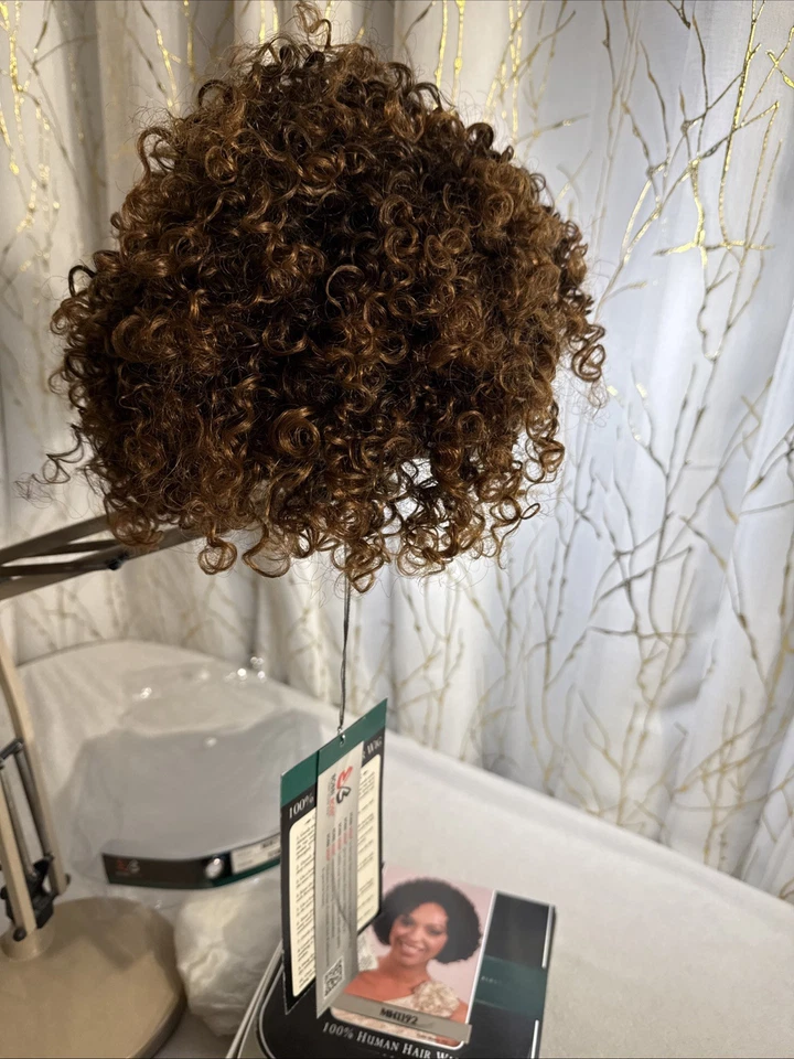 Bobbi Boss Virgin Remi 100% человеческих волос парик MH1192 P4/27/30 вьющиеся короткие стиль новый - Изображение 3 из 4