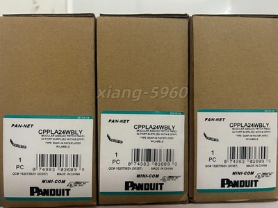 Panduit CPPLA24WBLY Mini-Com 24 Port Angled Modular Patch Panel Port 1 RU Black