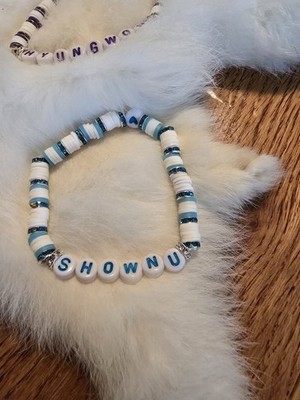 MONSTA X KPOP Beaded Charm Bracelet with Personalized Letter Beads