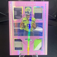 2022 Panini Encased - Rookie Quad Memorabilia Kenneth Walker III Pink /15