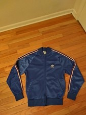 Adidas Vintage 1970's ATP Keyrolan Blue Tennis Warm Up Jacket Men's Size M