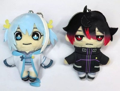 Movic Kagechiyo & Hisame 2nd Anniversary Plush Mascot & Badge Set Used