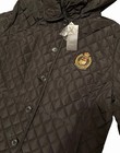 Women’s Ralph Lauren XL Black Quilted Hooded Jacket Button Front RL Patch — photo 3