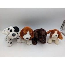 Ganz Webkinz Dog Plush Lot Dalmatian Basset Hound Choc Lab HM123 HM138 HS013