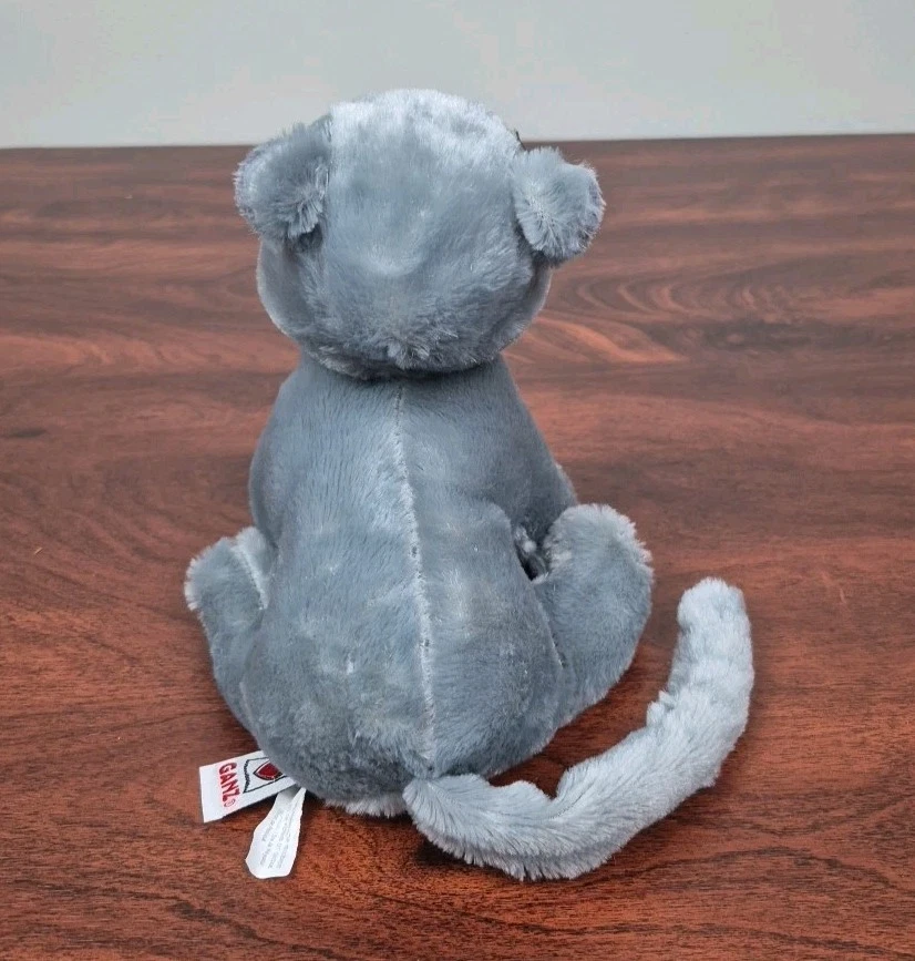 GANZ Webkinz Charcoal Cat Gray Long Tail Plush Stuffed Animal Toy No Code HM152 - Image 4 of 4