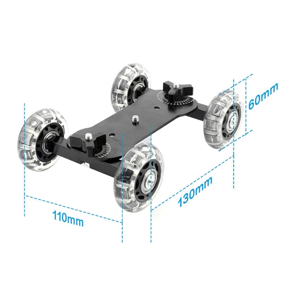 Camera Table Slider Dolly Mini Desktop Video Car for DSLR Smooth Pulley Shots - Image 2 of 4