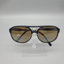 Nikon NK4767-1 Vintage Aviator Sunglasses Black Amber Lens Japan 57-16-135