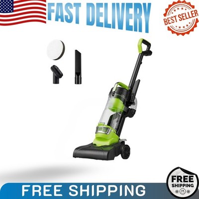 ultra lightweight compact bagless upright vacuum cleaner, green