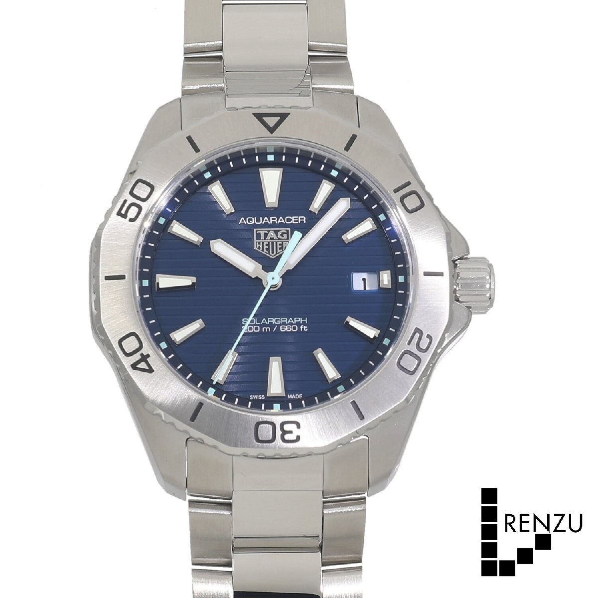 TAG Heuer Aquaracer Professional 200 Solargraph Blue Men's Watch WBP1113 BA0000