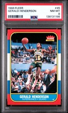 1986 FLEER #45 GERALD HENDERSON PSA 8