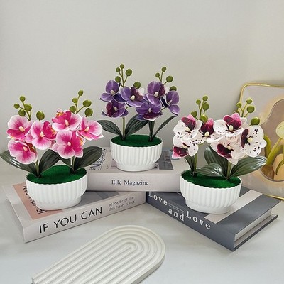 Künstliche Phalaenopsis Orchidee für Wohnzimmer Schlafzimmer und Studio Dekora