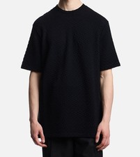 Emporio Armani Men's Black Geometric Jacquard Jersey Tee Size M