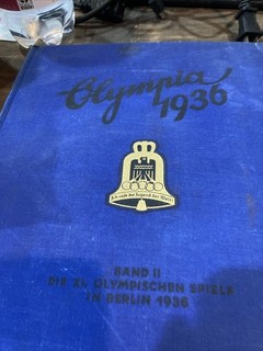 Two Olympic Large Books With Real Photos 1932 And 1936 Jesse Owens And More