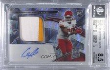 2020 Spectra FOTL Wave Prizm 7/25 Clyde Edwards-Helaire BGS 8.5 Patch Auto ow1