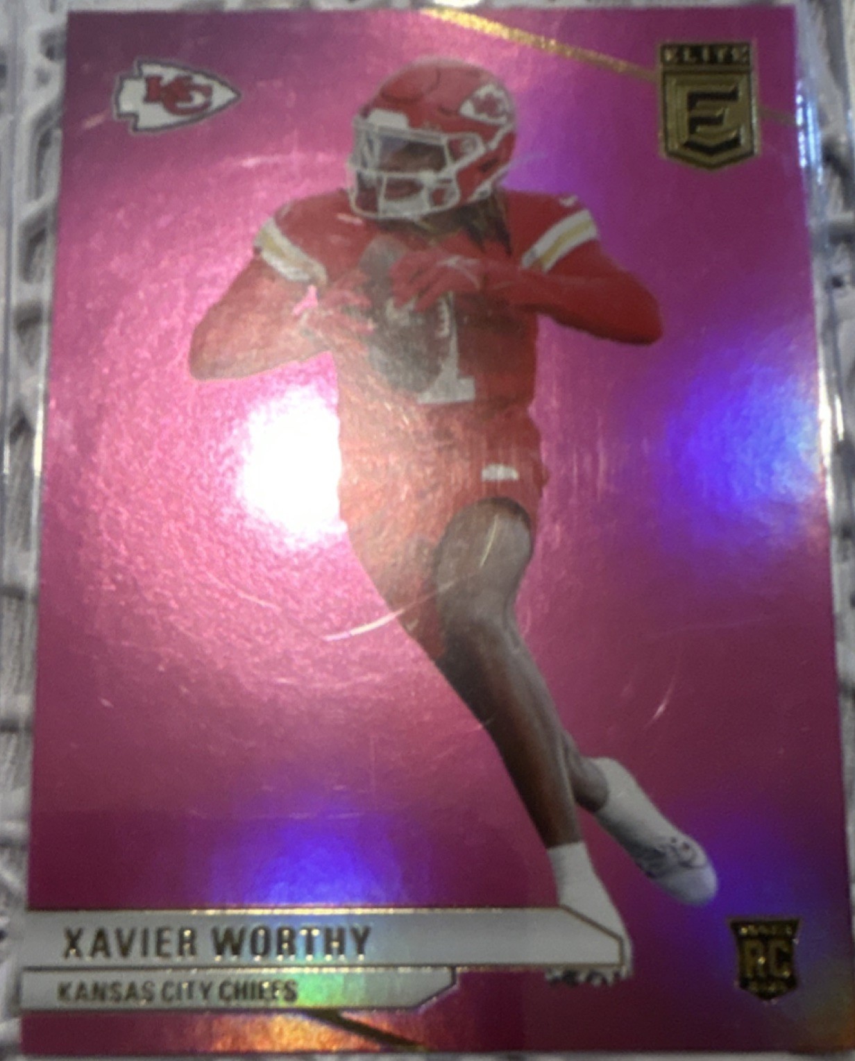 2024 Panini Donruss Elite Xavier Worthy Pink Rookie #186 Kansas City Chiefs NFL