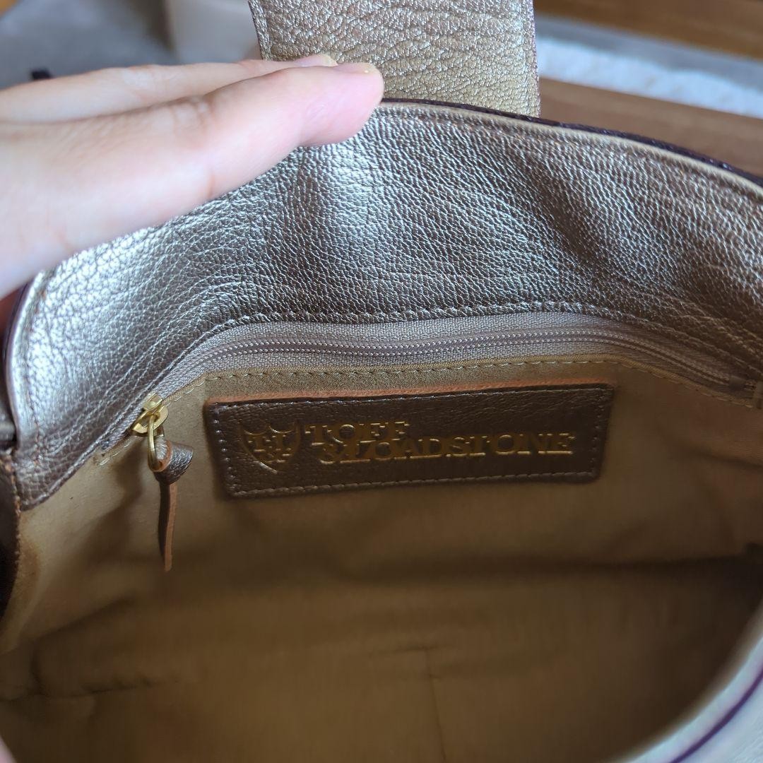 TOFF & LOADSTONE Gold Goat Leather Handbag with Pockets Women's Luxury Bag Used View 6