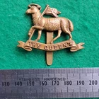 WW1 The Queens Royal Regiment West Surrey 1916 Economy Issue Cap Badge