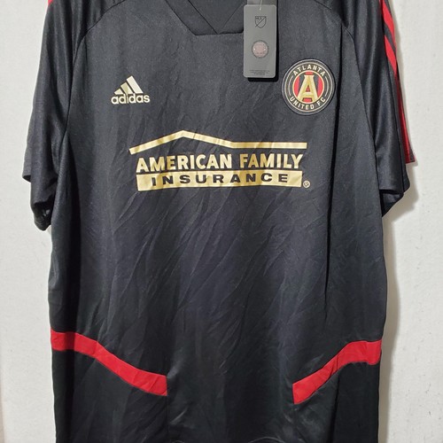 Atlanta United FC Shirt Mens 2XL Black Red MLS Soccer Climalite Jersey Adidas - Picture 3 of 11