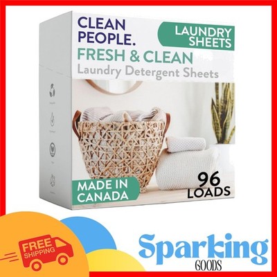 Hypoallergenic  Laundry Detergent Sheets, 96 Pack - Safe for Sensitive Skin