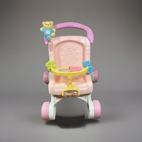 Fisher-Price Brilliant Basics Stroll Along Walker Sturdy Toy Doll Stroller