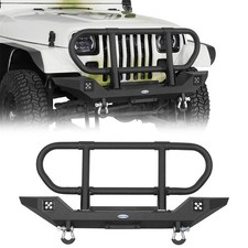 Rock Crawler Front Bumper W Grille Guard Fit 1987-2006 Jeep Wrangler Yj Tj