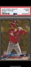 2018 Topps Update Series - Rookie Debut Shohei Ohtani #US285 Gold /2018 PSA 9