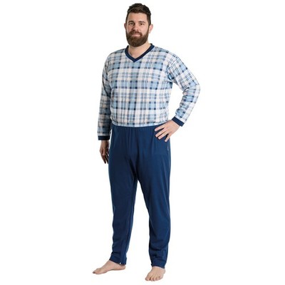 suprima He. Pflege-Overall  CareFunction Gr. S (44) karo-blau, Pflegeschlafanzug