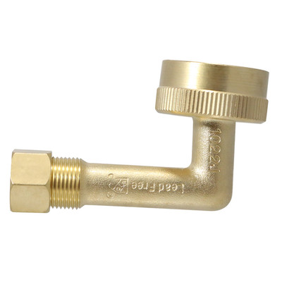 1-100 PIECES 3/8'' OD COMP. X 3/4'' FEMALE FHT DISHWASHER ELBOW, LEAD FREE BRASS