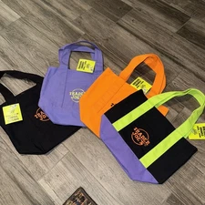 NEW TRADER JOE'S HALLOWEEN MINI CANVAS TOTE BAG - SET Of 4 