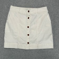 Vineyard Vines Marshmallow Corduroy Button Front A Line Skirt Size S NEW