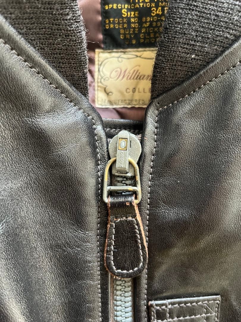 BUZZ RICKSONS Leather Jacket Flight Jacket MA 1 - image 7