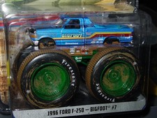 GREENLIGHT 1996 FORD F-250 BIGFOOT MONSTER PICK UP TRUCK DIRTY BLUE CHASE -NICE!