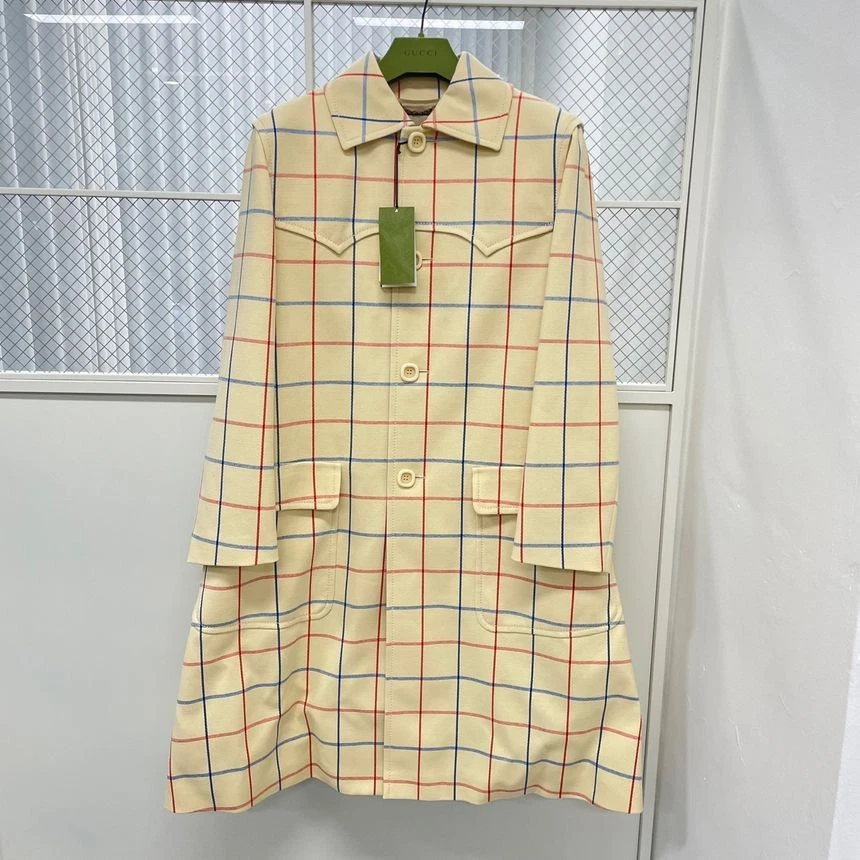 Cappotto Gucci in cotone a quadri con finestra 12345 65285815