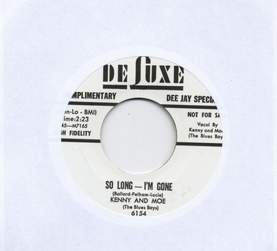 Kenny And Moe (The Blues Boys) - So Long - I'm Gone - Double Talk Baby (7inch...