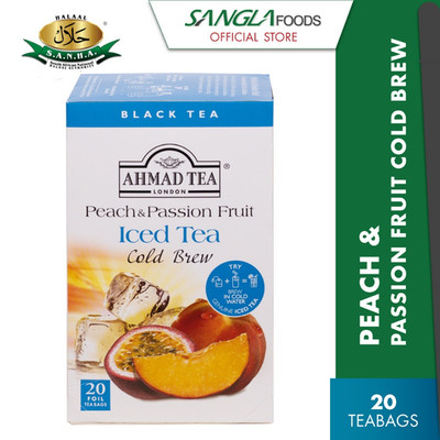12 boxes x 20 teabags Ahmad Tea Cold Brew Peach & Passion Halal Certified