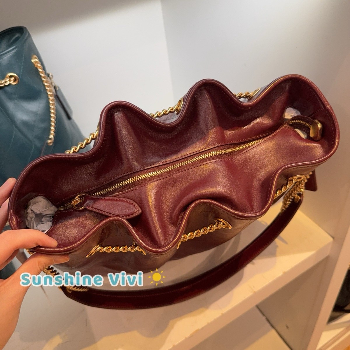 NWT Coach Evelyn Large Shoulder Bag With Quilting CCZ81 Leather