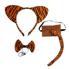 Tiger Costume Set Cosplay Headpiece Hair Band Ear Headband for Halloween Animal