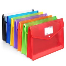 Plastic File Folders, Waterproof Transparent Expandable File Organiser, Porta...