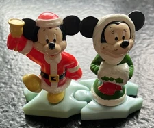 Vtg McDonalds Toys Mickey Minnie Once Upon A Christmas Puzzle Figures