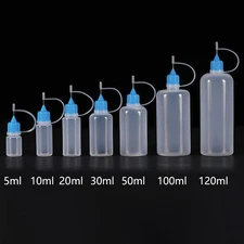 5ml–120ml Plastic Needle Tip Squeeze Bottles Refillable Dropper Oil Glue - NEW