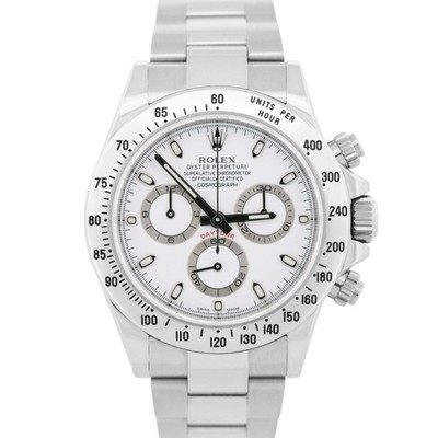 UNPOLISHED Rolex Daytona Cosmograph White BLUE LUME APH 40mm 116520 Steel Watch