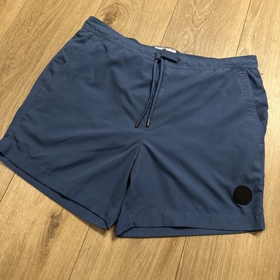 Ted Baker Men s Mid-Blue Solid Swim Shorts Brief Lined Pockets  Adj. Waist 5-XL