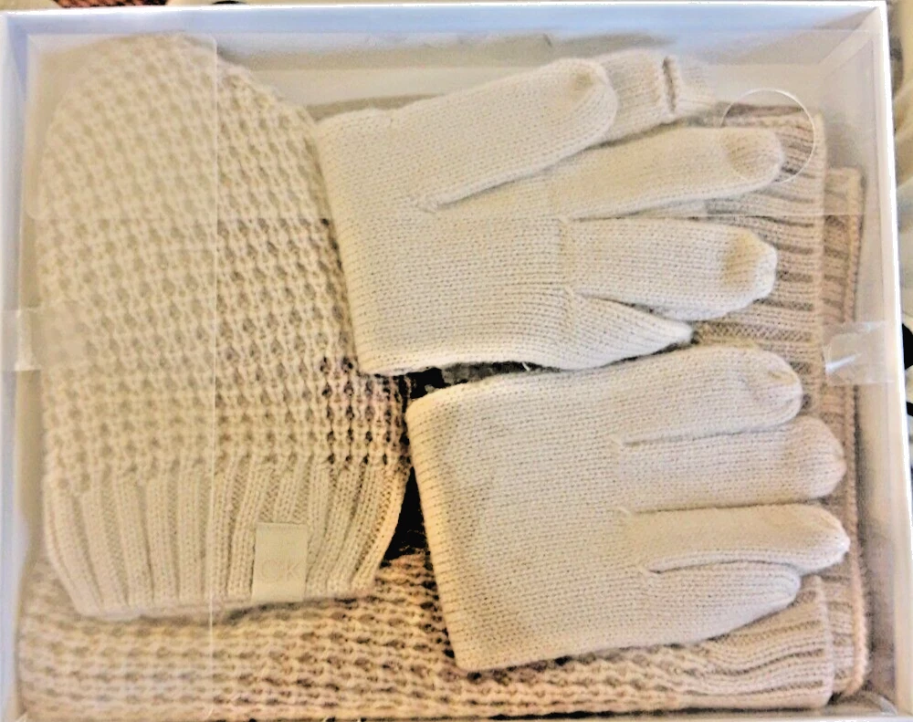 Calvin klein hat top scarf glove set