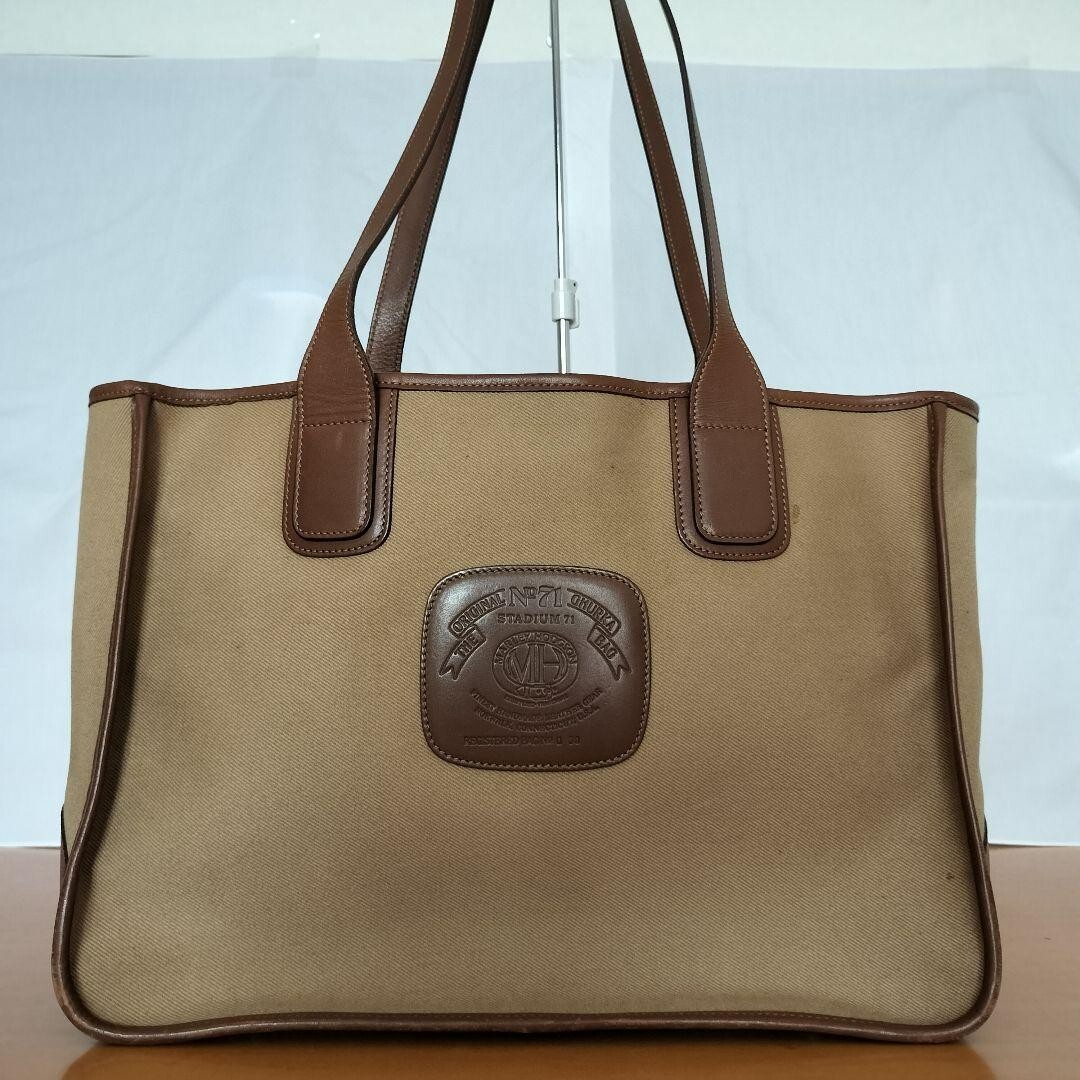 GHURKA No.71 Leather Tote Bag Brown MH Stamp Classic Vintage