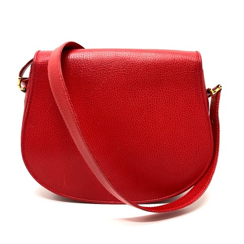 CARTIER Must de Line Crossbody bag Shoulder Bag Leather Red/GoldHardware