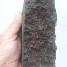 Unique Volcanic Stone Pahoehoe Lava Rock Mineral Geology Specimen Teaching Hand